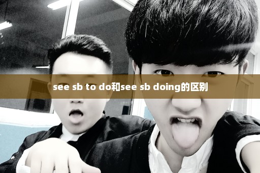 see sb to do和see sb doing的区别