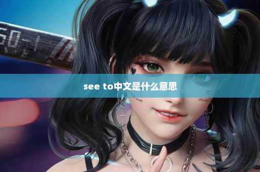 see to中文是什么意思