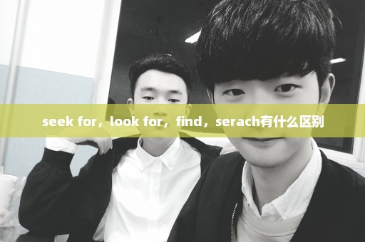 seek for，look for，find，serach有什么区别