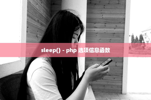 sleep() - php 选项信息函数