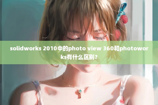 solidworks 2010中的photo view 360和photoworks有什么区别？