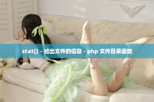 stat() - 给出文件的信息 - php 文件目录函数