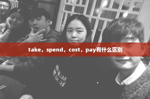 take，spend，cost，pay有什么区别