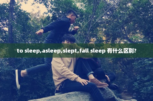 to sleep,asleep,slept,fall sleep 有什么区别?