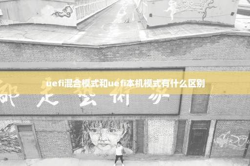 uefi混合模式和uefi本机模式有什么区别