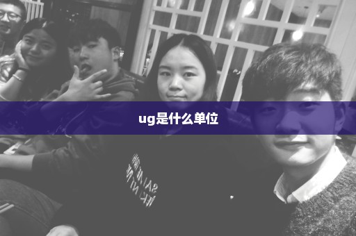 ug是什么单位
