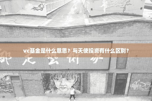 vc基金是什么意思？与天使投资有什么区别？