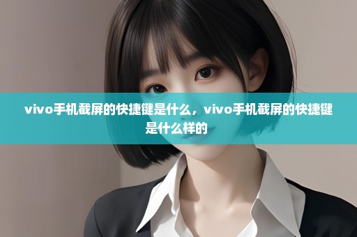 vivo手机截屏的快捷键是什么，vivo手机截屏的快捷键是什么样的 