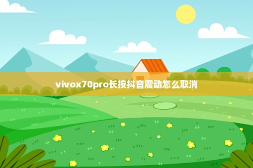 vivox70pro长按抖音震动怎么取消