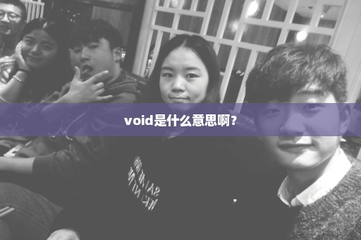 void是什么意思啊？