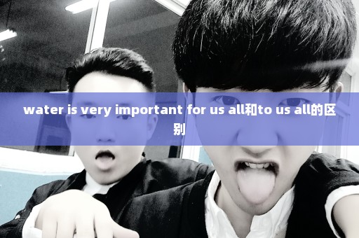 water is very important for us all和to us all的区别