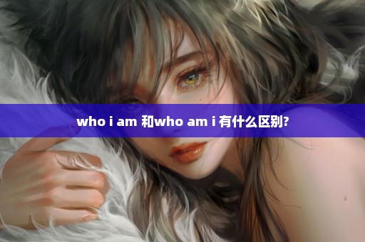 who i am 和who am i 有什么区别?