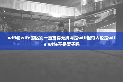 wifi和wife的区别一直觉得无线网是wifi但有人说是wife wife不是妻子吗