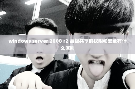 windows server 2008 r2 高级共享的权限和安全有什么区别