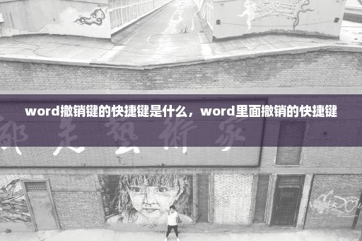 word撤销键的快捷键是什么，word里面撤销的快捷键 