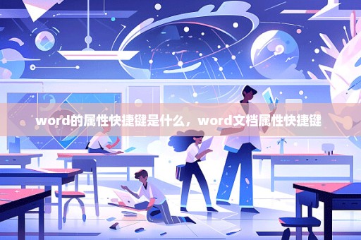 word的属性快捷键是什么，word文档属性快捷键 