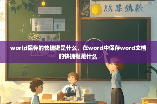 world保存的快捷键是什么，在word中保存word文档的快捷键是什么 