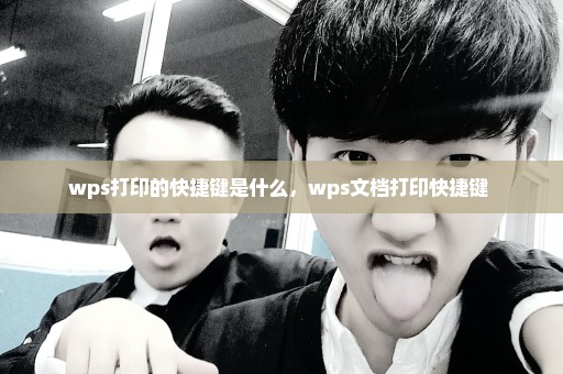 wps打印的快捷键是什么，wps文档打印快捷键 