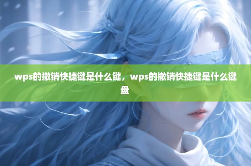 wps的撤销快捷键是什么键，wps的撤销快捷键是什么键盘 