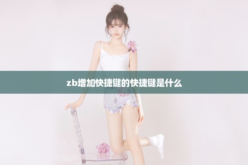 zb增加快捷键的快捷键是什么